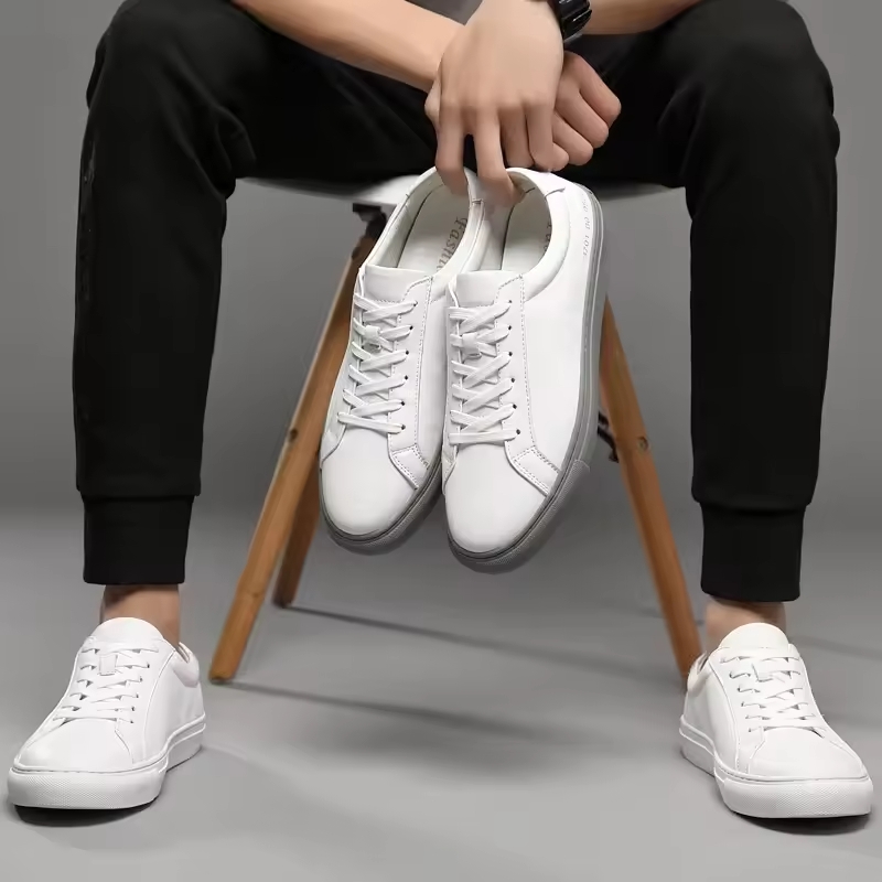 Premium White Leather Men's Shoes